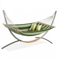 Amaca con supporto 300 x 110 x 120 cm in tessuto verde per giardino