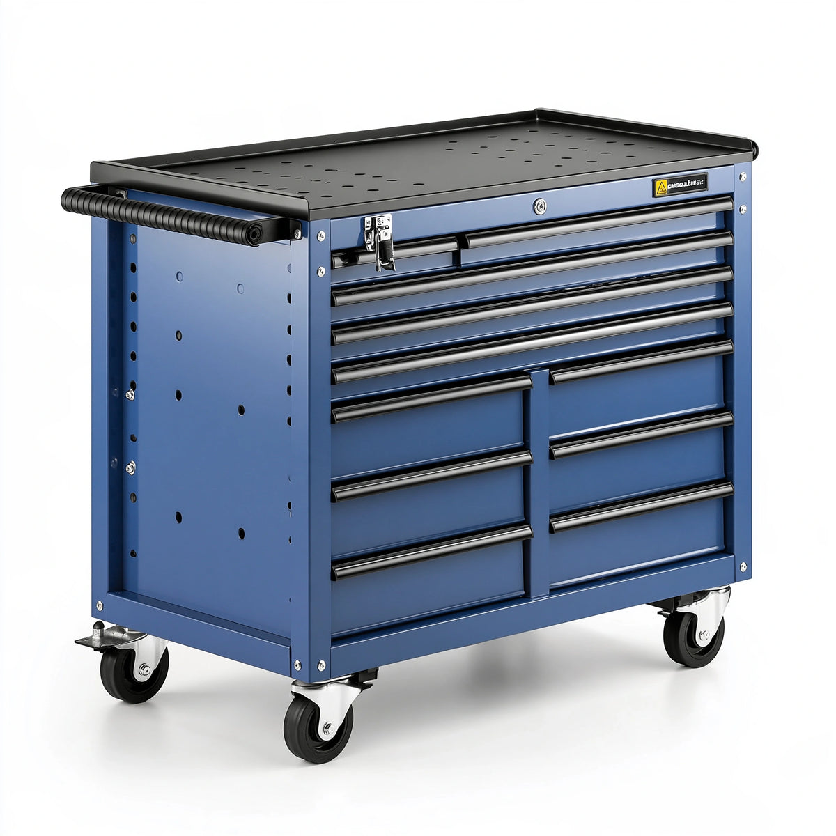 Carrello portautensili 85 x 50 x 100 cm in acciaio blu con 6 cassetti e ruote